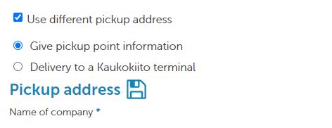 Use different pickup address
